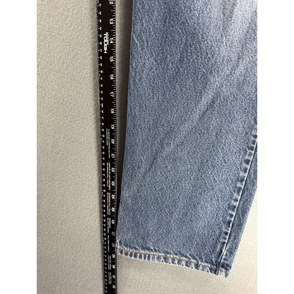 Levi's‎ 505 Jeans Mens 38x30 Medium Wash Blue Regular Straight Distressed Denim